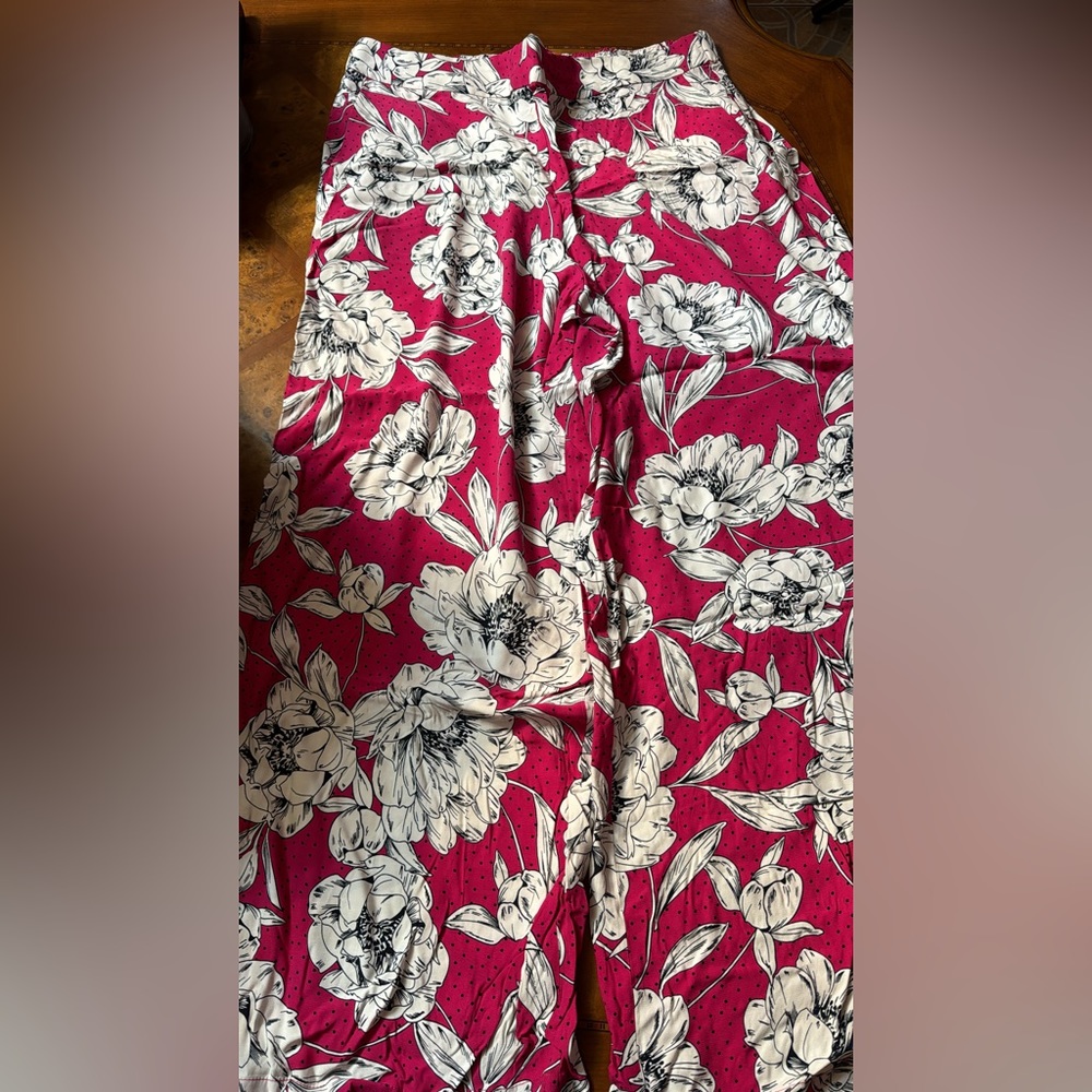 Loft wide leg pant size large NWT